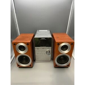 Panasonic SA-PM193 Stereo AM/FM 5 CD Cassette MP3 SB-PM19 Speakers No Remote